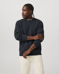 Midweight Rib Sweater Men's Navy Ribbed Knit Sweater | Vuori On sale