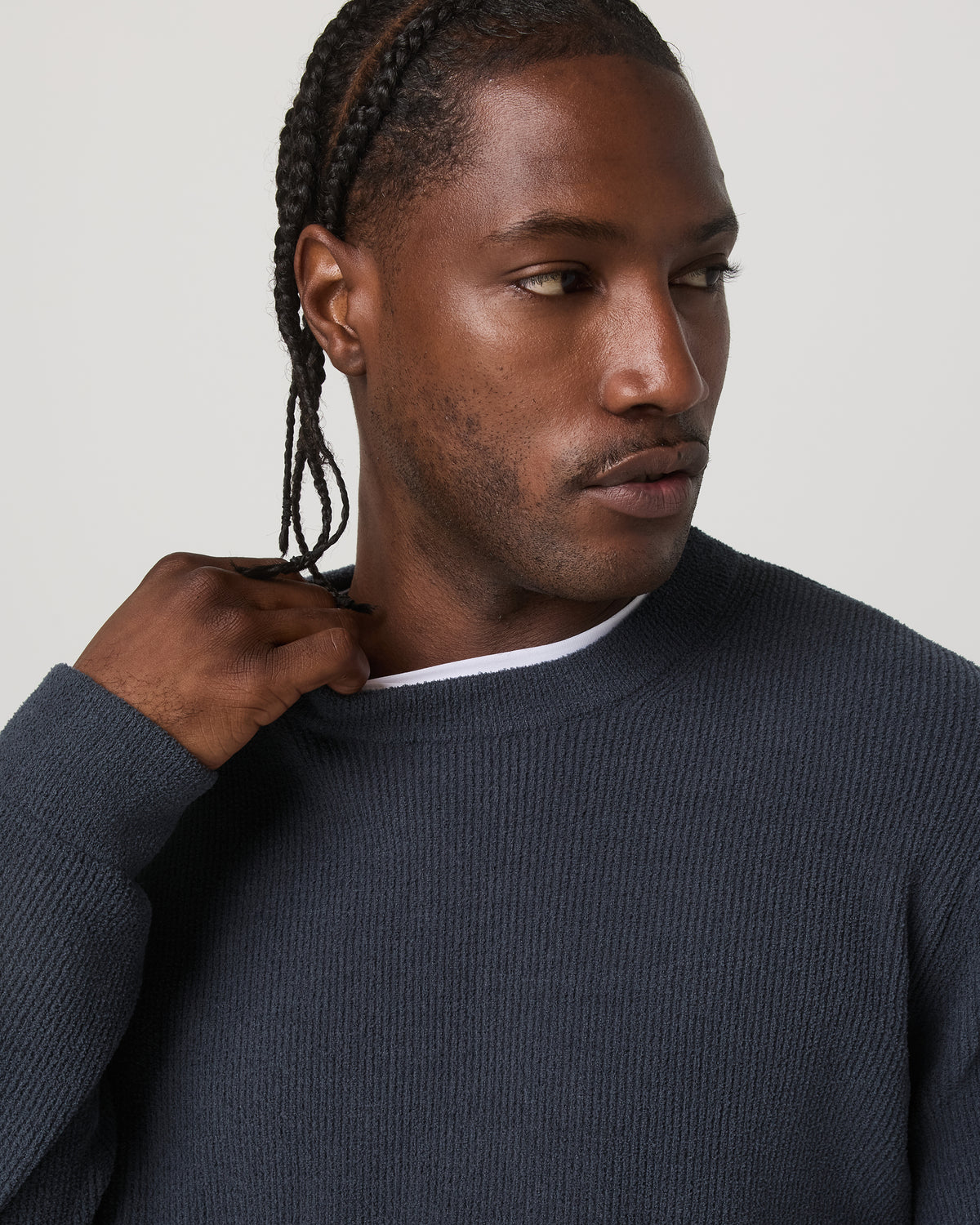 Midweight Rib Sweater Men's Navy Ribbed Knit Sweater | Vuori On sale
