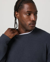 Midweight Rib Sweater Men's Navy Ribbed Knit Sweater | Vuori On sale