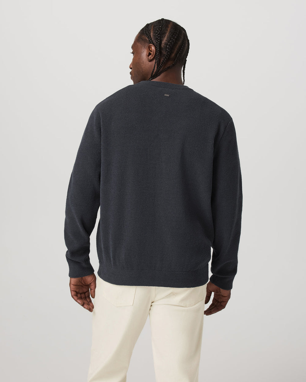 Midweight Rib Sweater Men's Navy Ribbed Knit Sweater | Vuori On sale