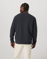 Midweight Rib Sweater Men's Navy Ribbed Knit Sweater | Vuori On sale
