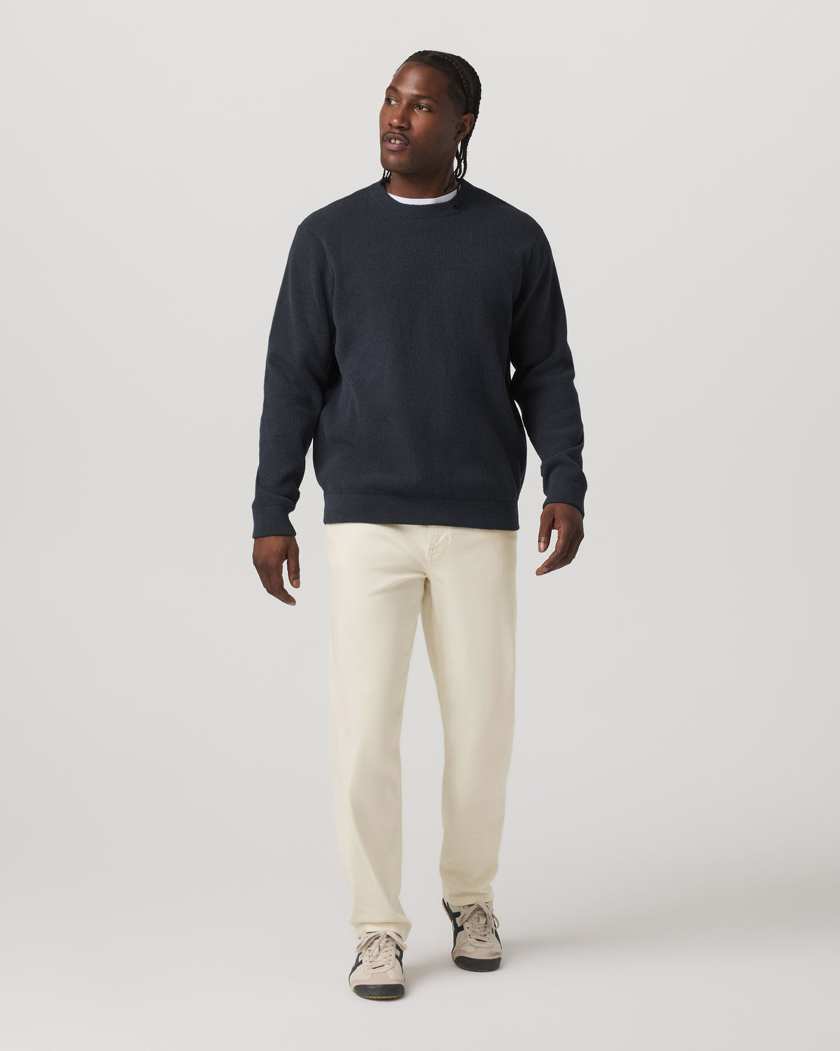 Midweight Rib Sweater Men's Navy Ribbed Knit Sweater | Vuori On sale