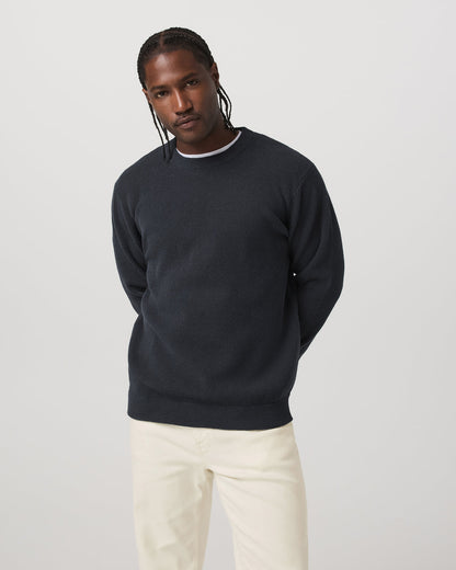 Midweight Rib Sweater Men's Navy Ribbed Knit Sweater | Vuori On sale