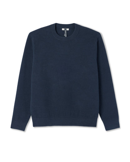 Midweight Rib Sweater Men's Navy Ribbed Knit Sweater | Vuori On sale