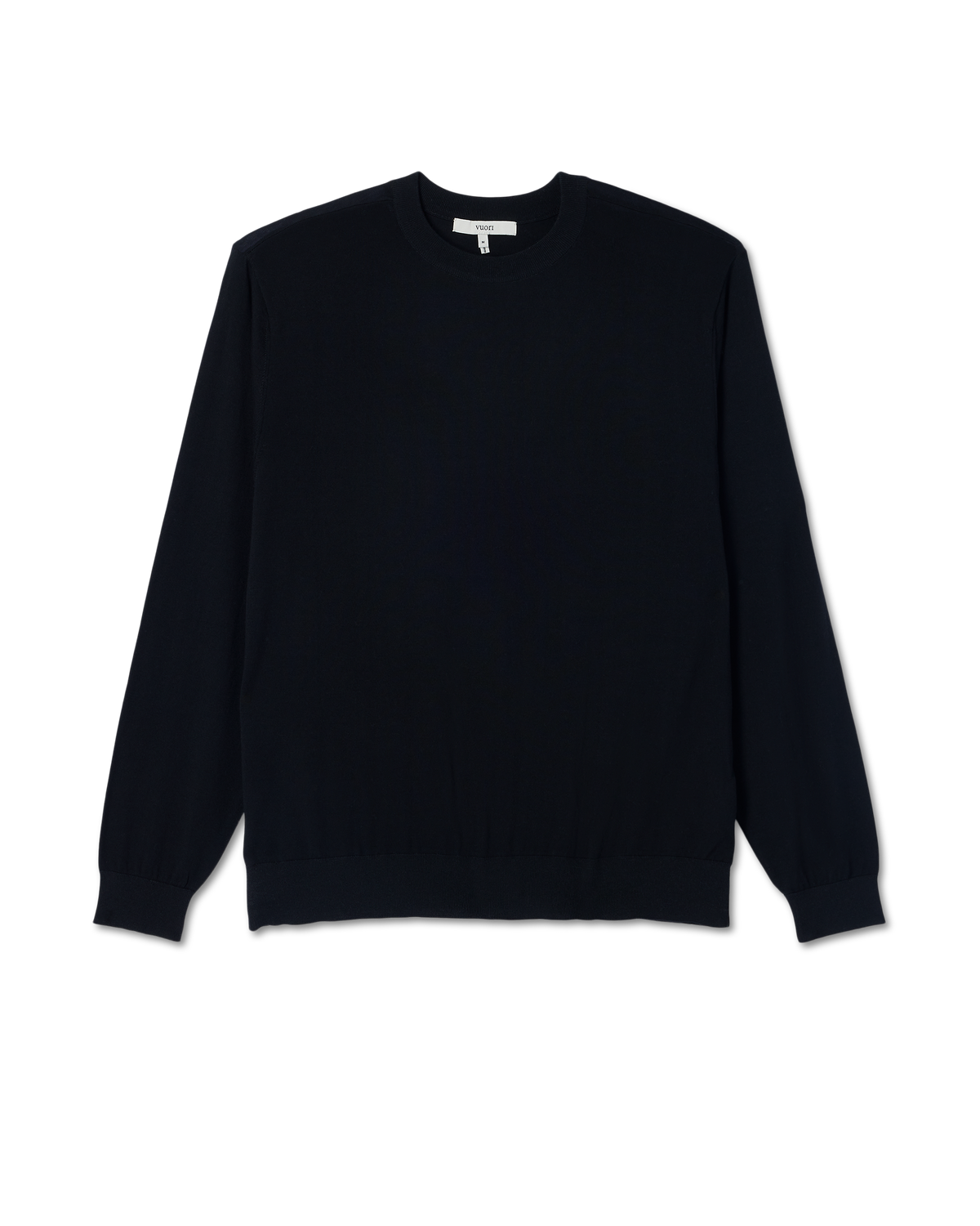Merino Fine Gauge Wool Sweater Men's Black Sweater | Vuori Online