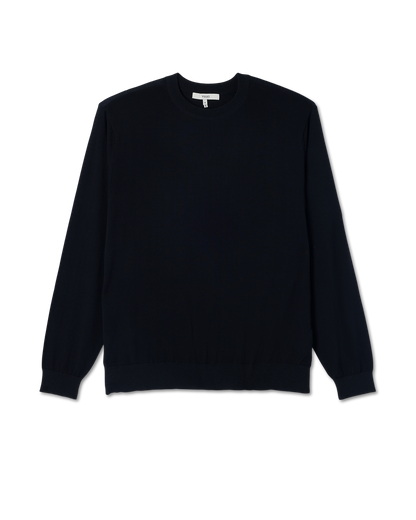 Merino Fine Gauge Wool Sweater Men's Black Sweater | Vuori Online