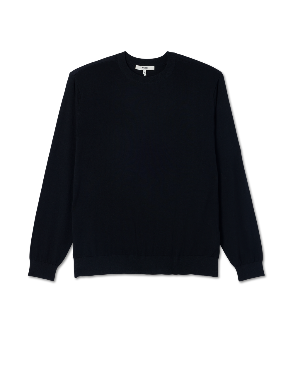 Merino Fine Gauge Wool Sweater Men's Black Sweater | Vuori Online