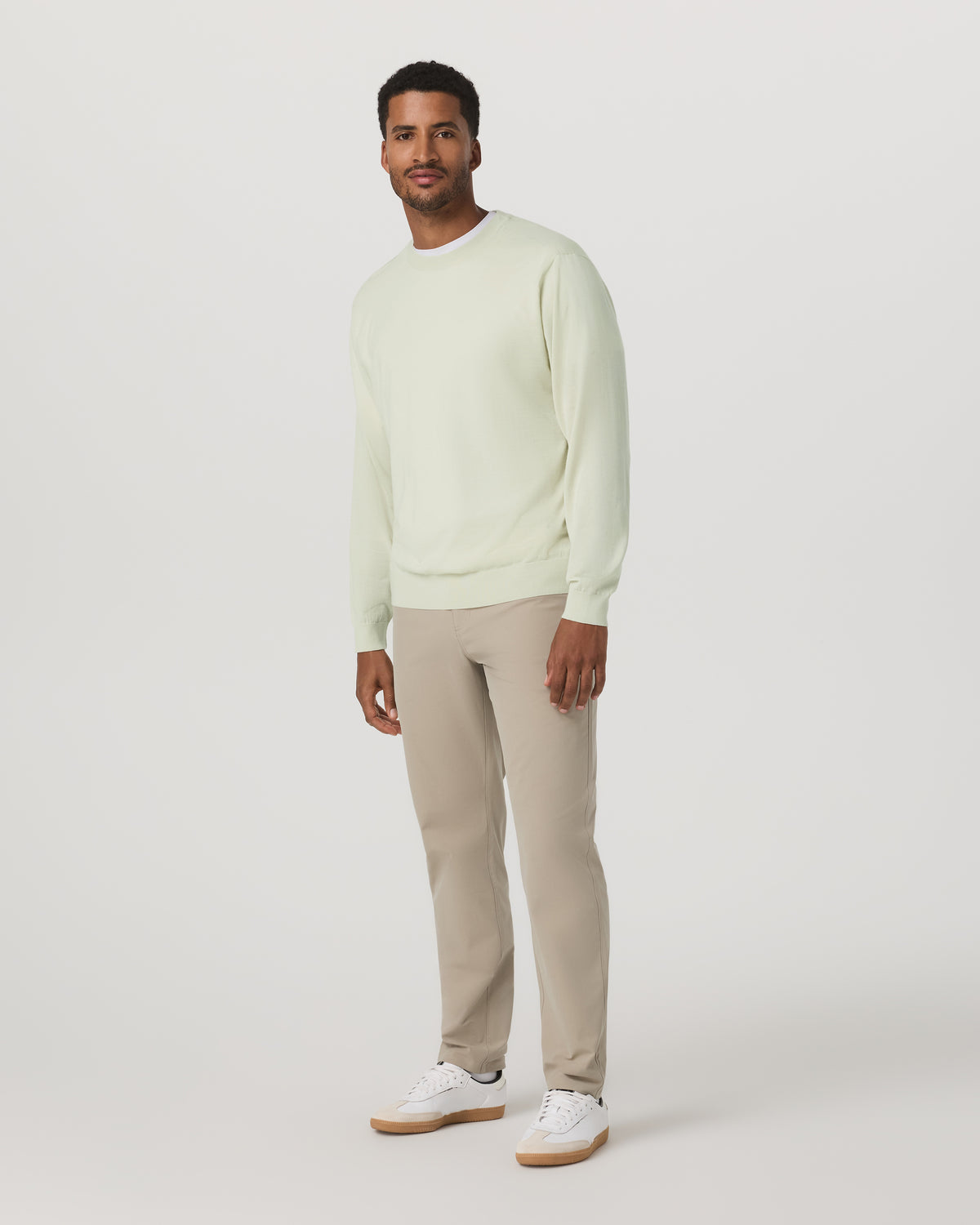 Men's Merino Fine Gauge Wool Sweater Sandalwood | Vuori Outlet
