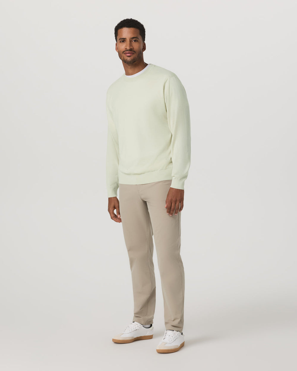 Men's Merino Fine Gauge Wool Sweater Sandalwood | Vuori Outlet