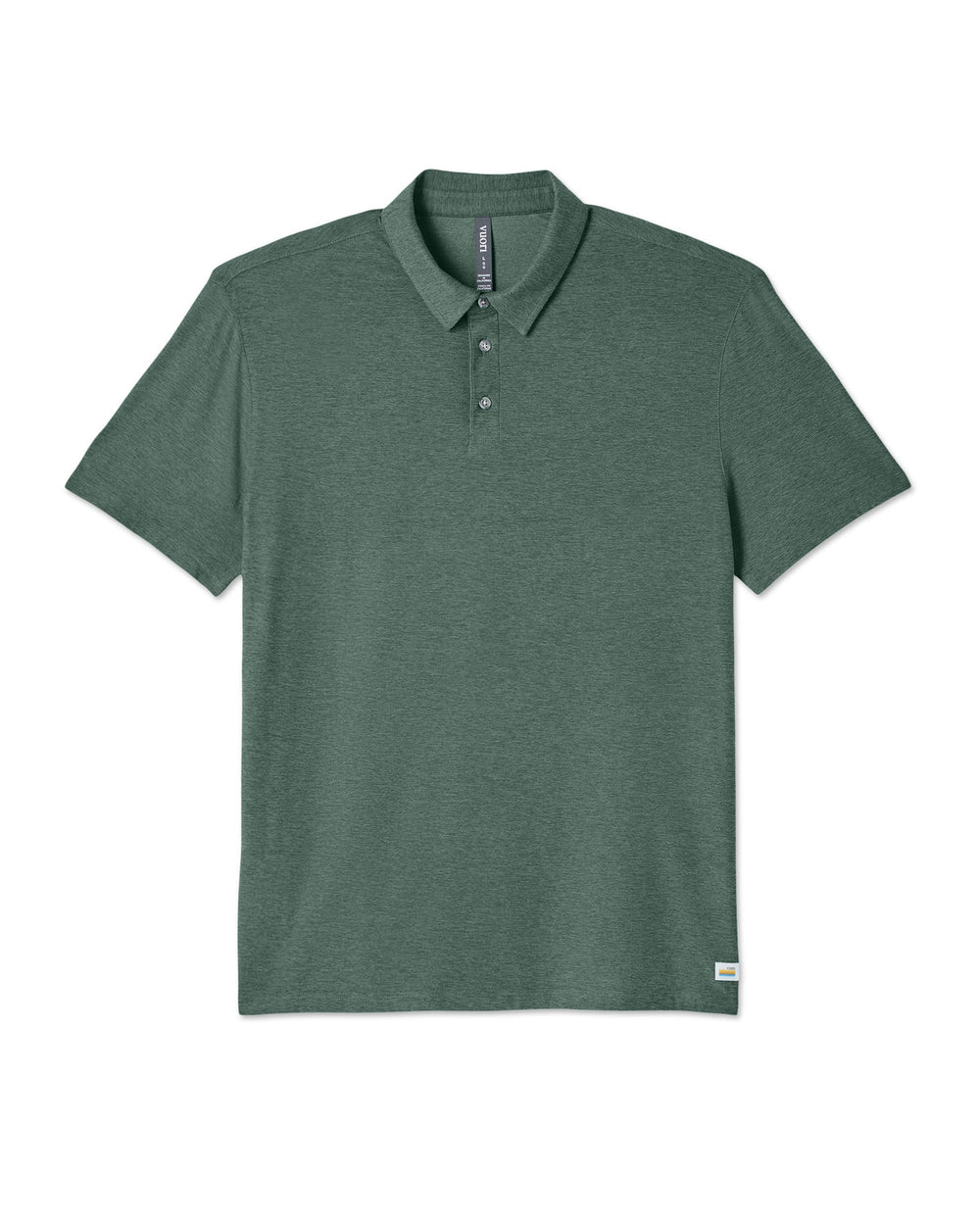 Strato Tech Polo Men's Agate Green Heather Polo Shirt | Vuori US