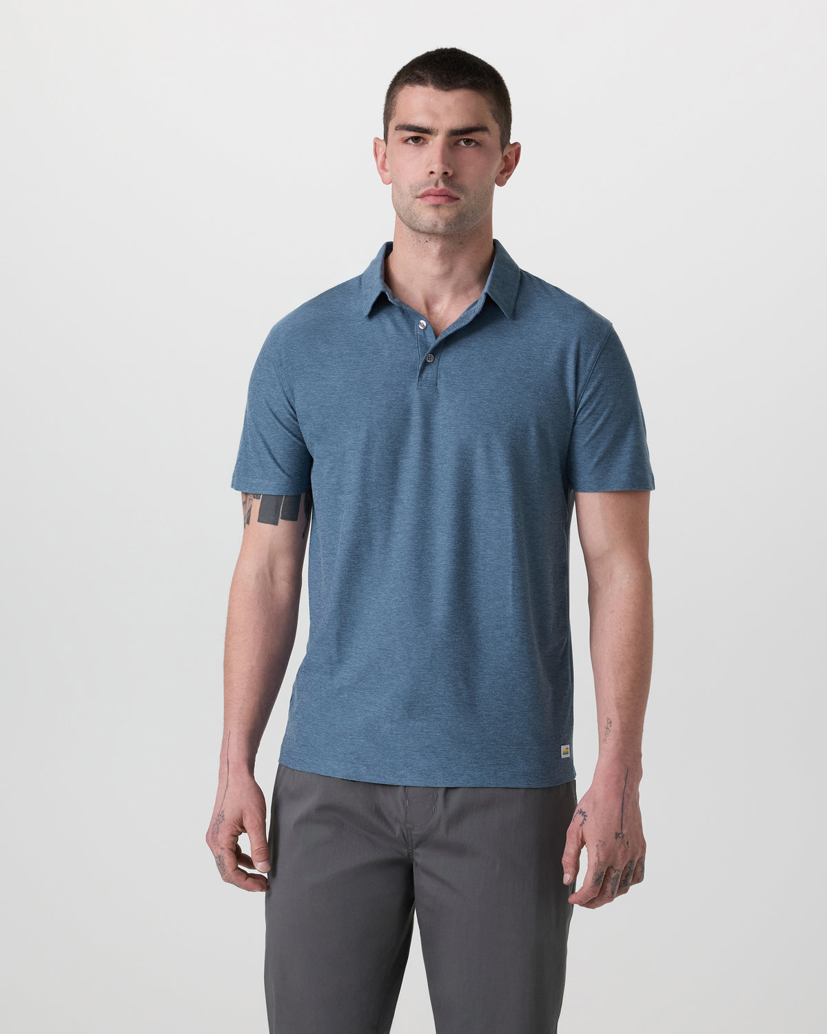 Strato Tech Polo Men's Pool Blue Heather Polo | Vuori Discount