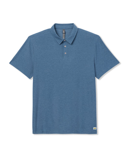 Strato Tech Polo Men's Pool Blue Heather Polo | Vuori Discount