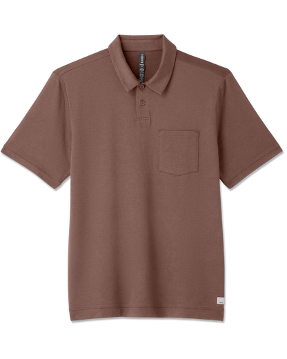 Short Sleeve Ponto Performance Polo Sable Heather | Vuori Outlet