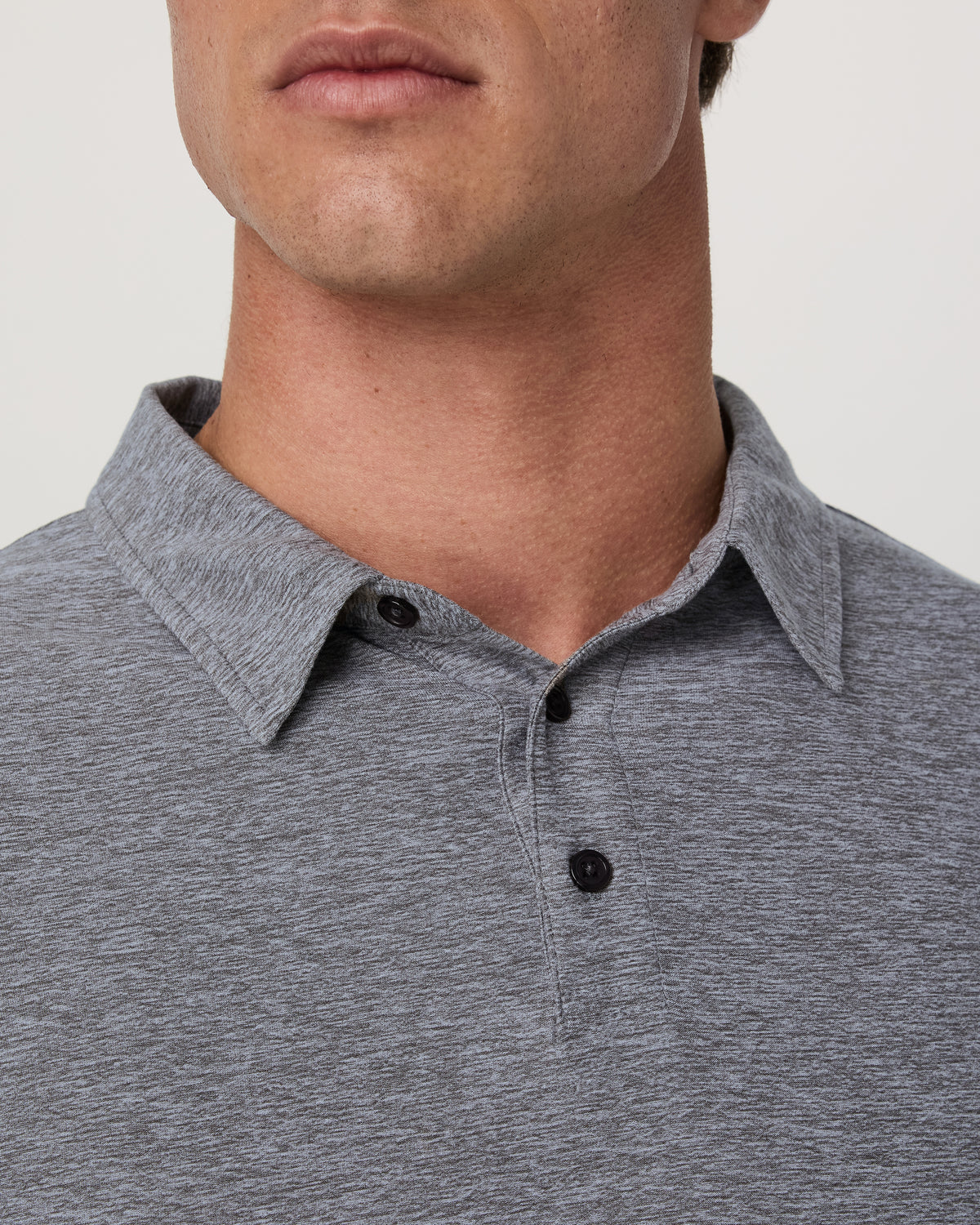 Strato Tech Polo Men's Heather Grey Polo Shirt | Vuori US