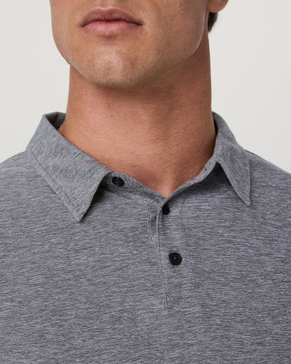 Strato Tech Polo Men's Heather Grey Polo Shirt | Vuori US