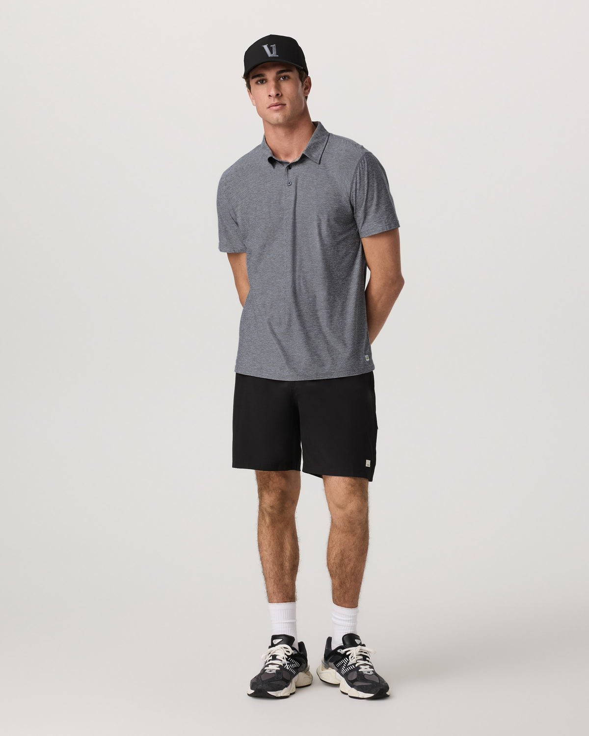 Strato Tech Polo Men's Heather Grey Polo Shirt | Vuori US