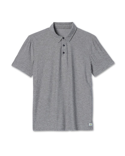 Strato Tech Polo Men's Heather Grey Polo Shirt | Vuori US
