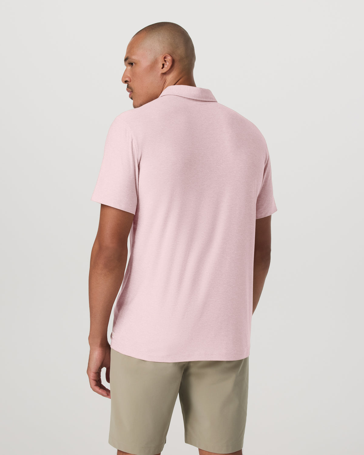 Strato Tech Polo Men's Faded Rose Heather Polo Shirt | Vuori Clothing