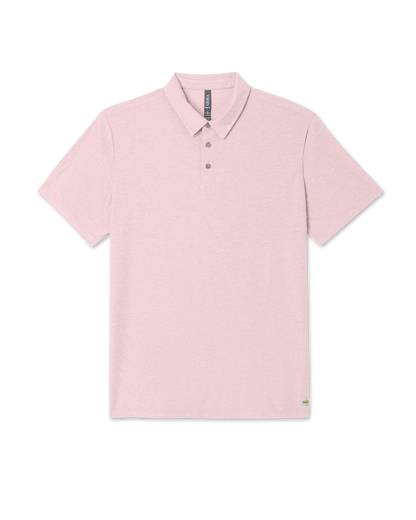 Strato Tech Polo Men's Faded Rose Heather Polo Shirt | Vuori Clothing