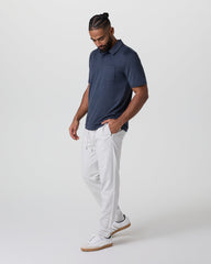 Short Sleeve Ponto Performance Polo Azure Heather | Vuori