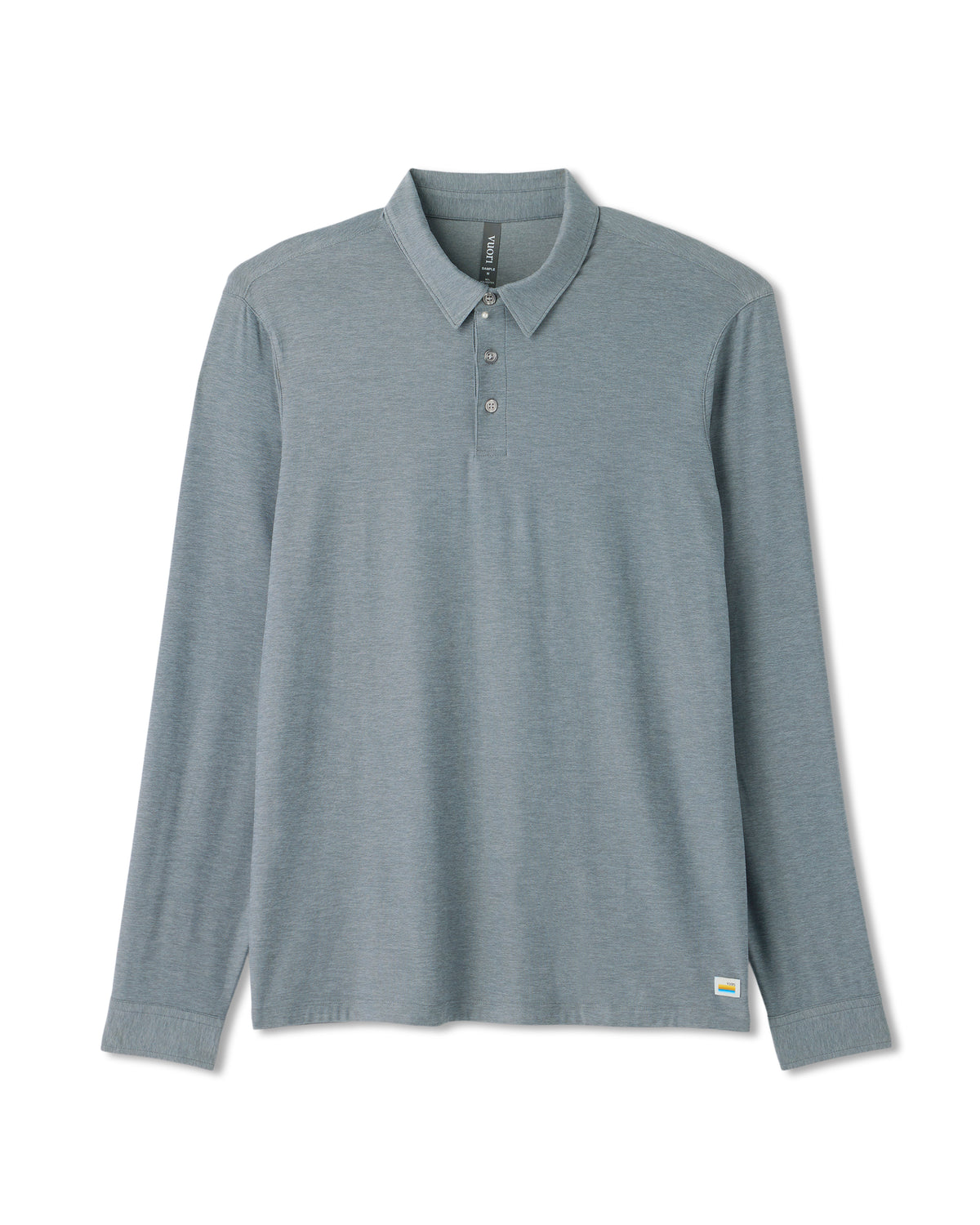 Long Sleeve Strato Tech Polo Dusty Blue Heather | Vuori Discount