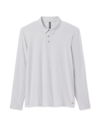 Long Sleeve Strato Tech Polo Frost Grey Heather | Vuori Sale