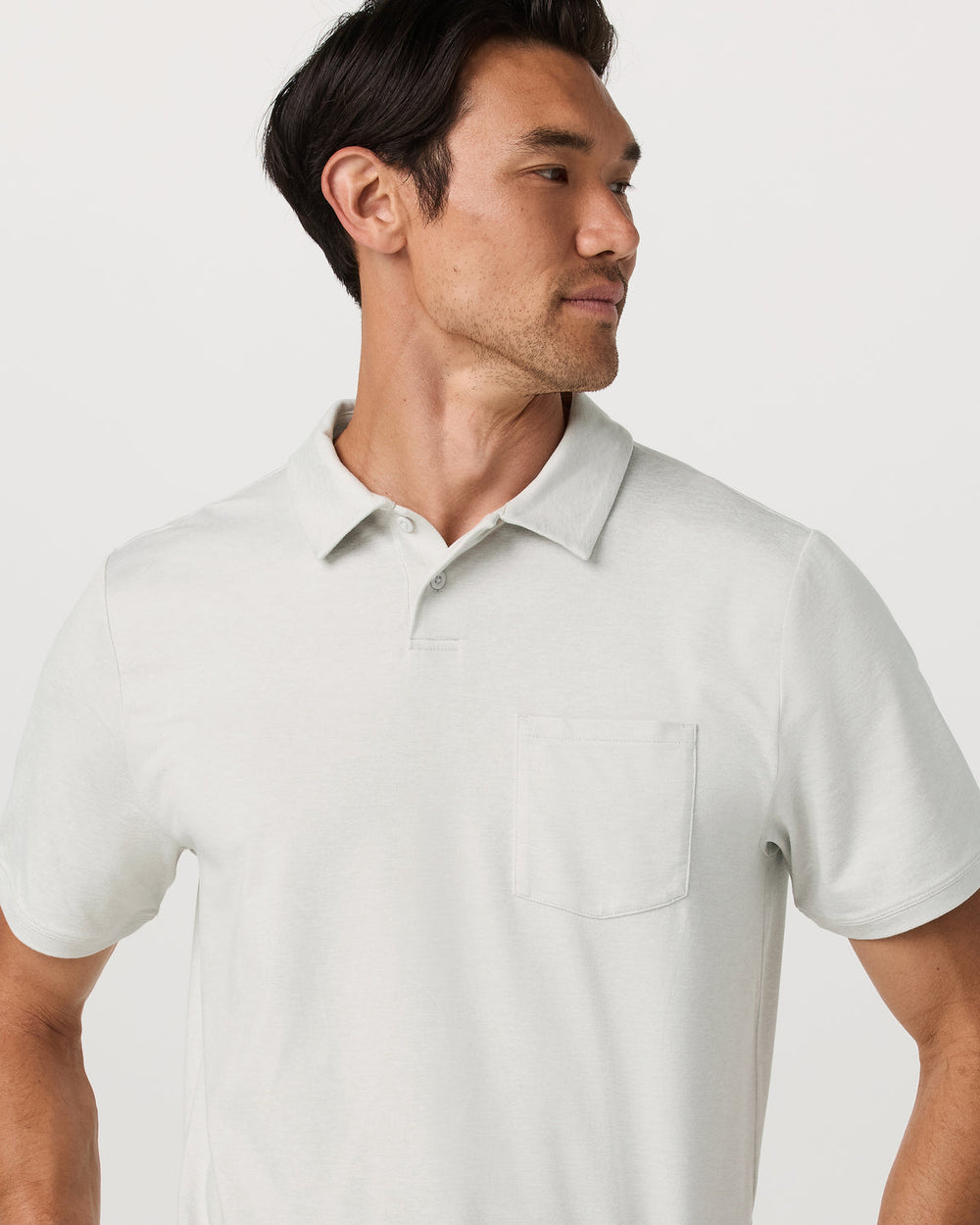 Men's Short Sleeve Ponto Performance Polo Salt Heather | Vuori On sale