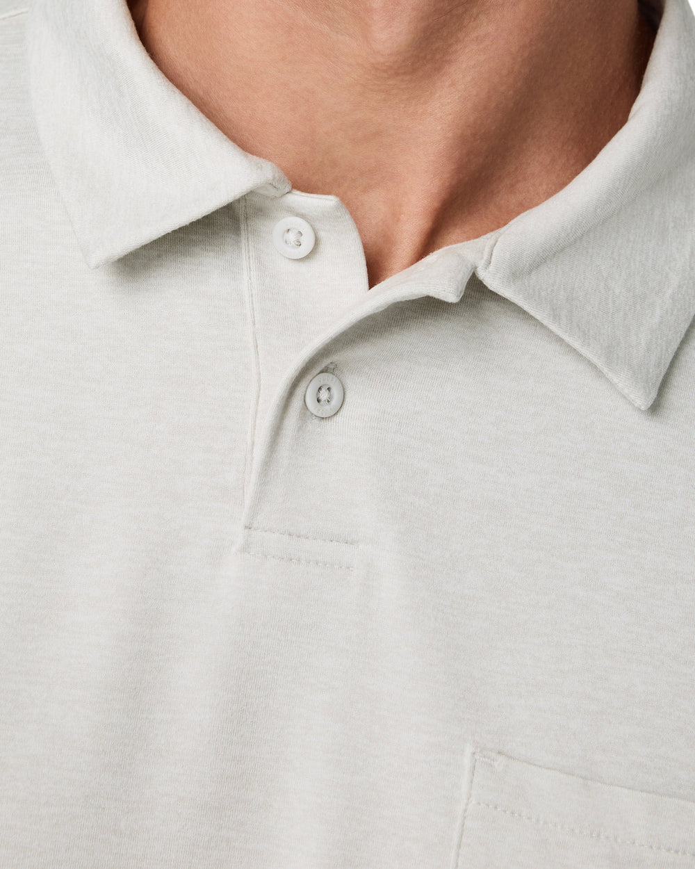 Men's Short Sleeve Ponto Performance Polo Salt Heather | Vuori On sale