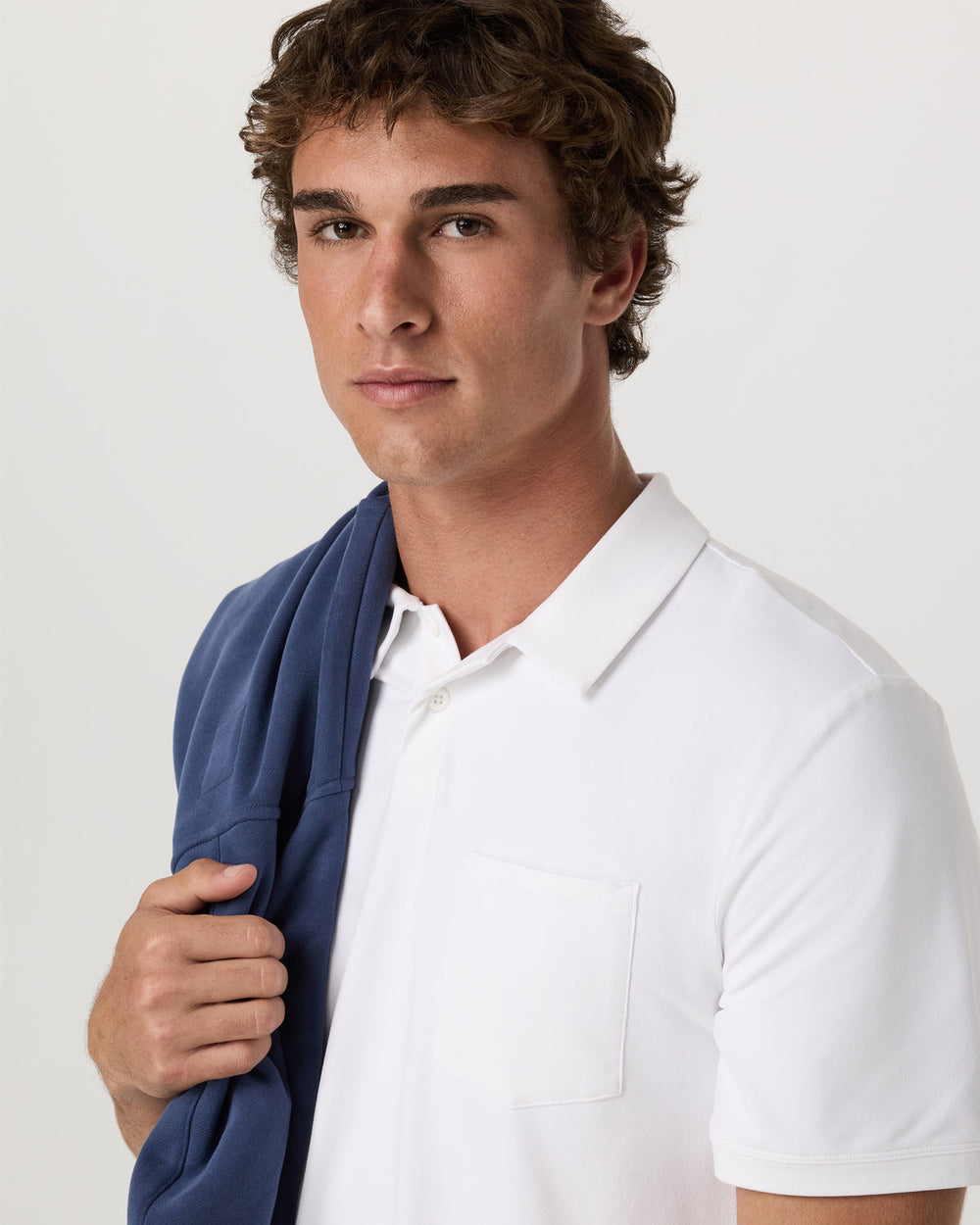 Men's Short Sleeve Ponto Performance Polo White | Vuori For sale