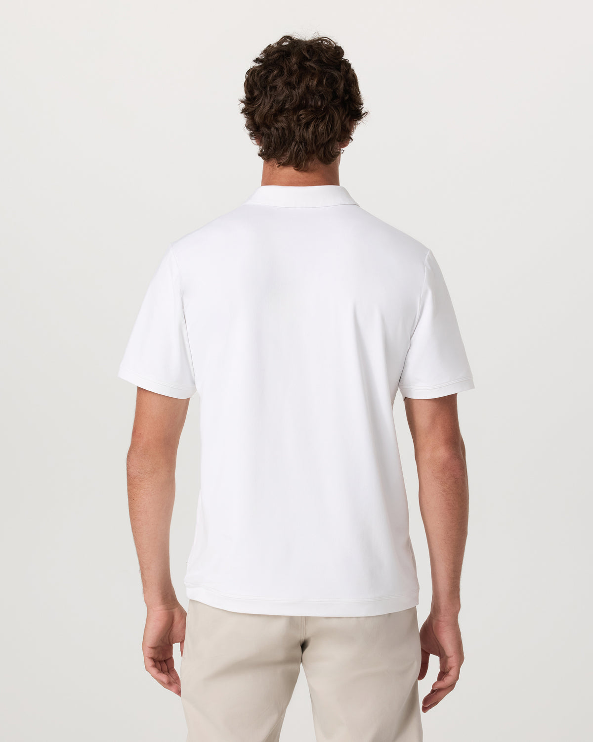 Men's Short Sleeve Ponto Performance Polo White | Vuori For sale