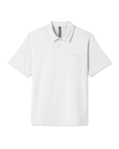 Men's Short Sleeve Ponto Performance Polo White | Vuori For sale