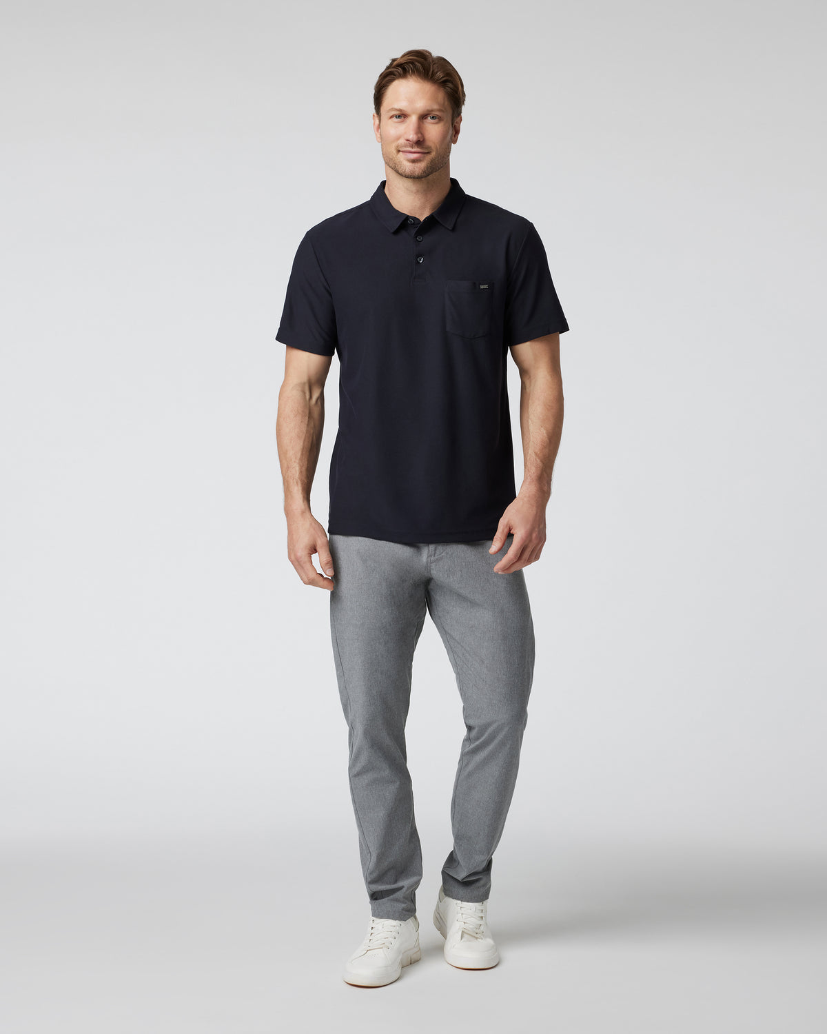 Ace Polo Men's Black Polo Clothing | Vuori Online