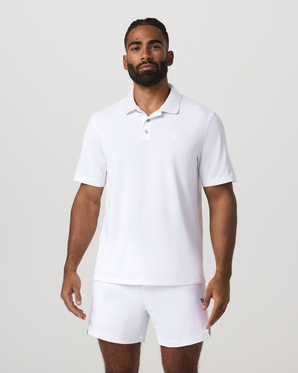 Men's Short Sleeve Gamepoint Polo 2.0 White - Non Tipped | Vuori US