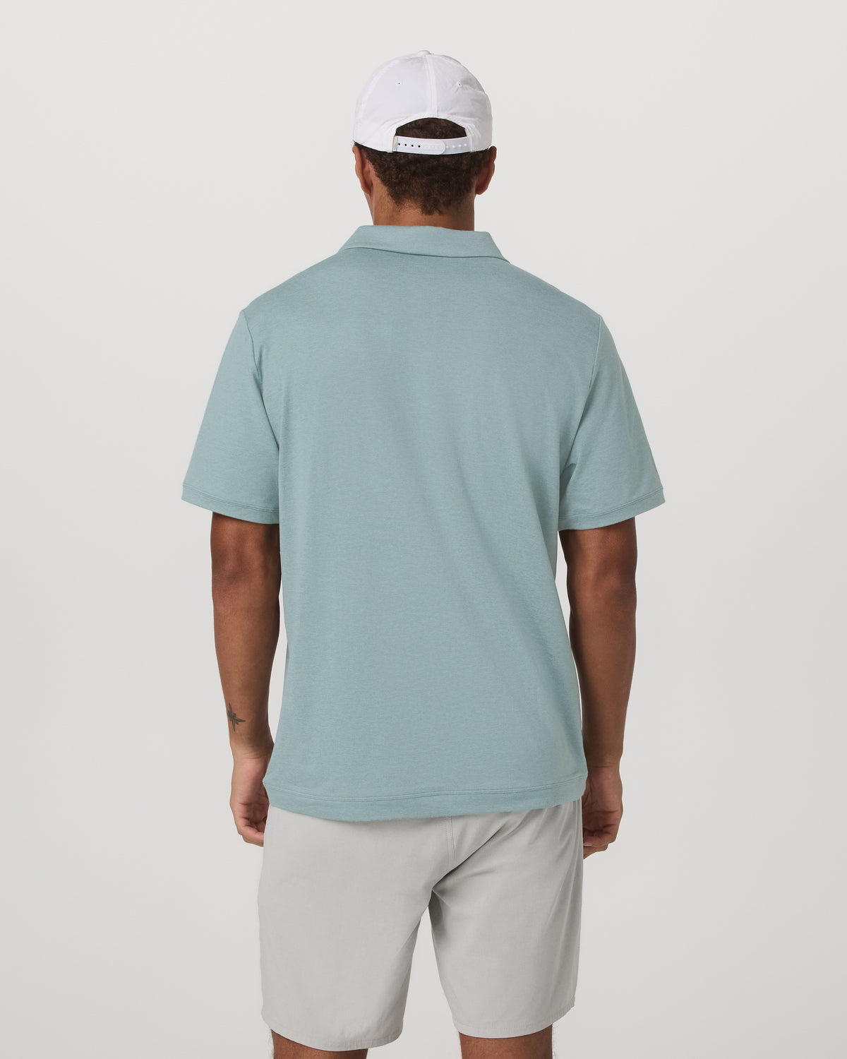 Short Sleeve Ponto Performance Polo Misty Blue Heather | Vuori
