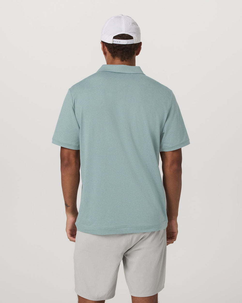 Short Sleeve Ponto Performance Polo Misty Blue Heather | Vuori
