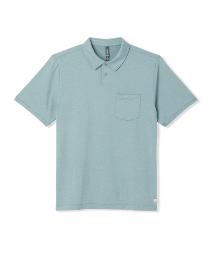 Short Sleeve Ponto Performance Polo Misty Blue Heather | Vuori