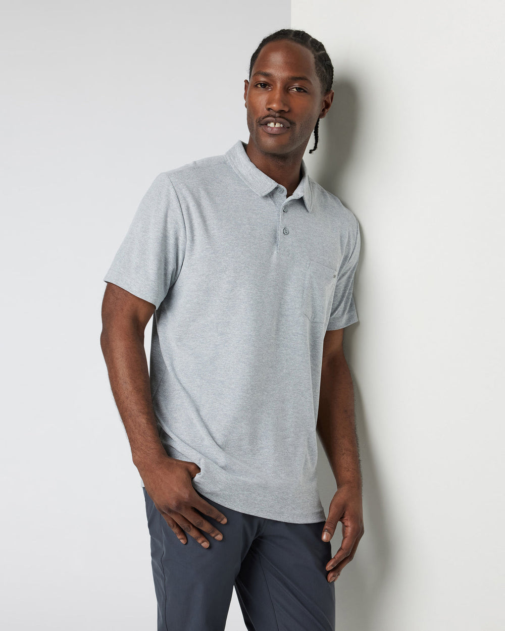 Ace Polo Men's Light Grey Polo | Vuori Sale