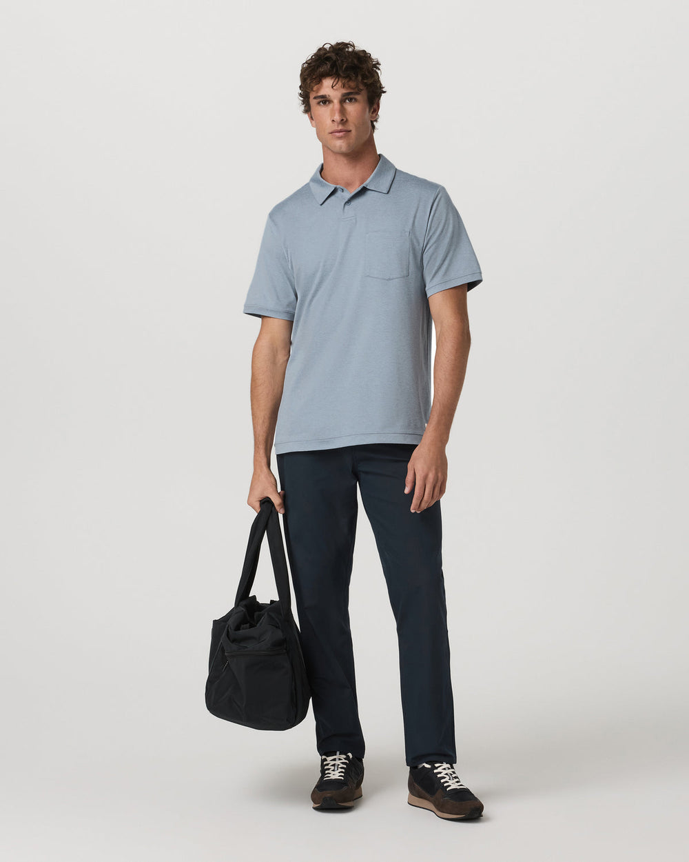 Short Sleeve Ponto Performance Polo Blue Dusk Heather | Vuori On sale