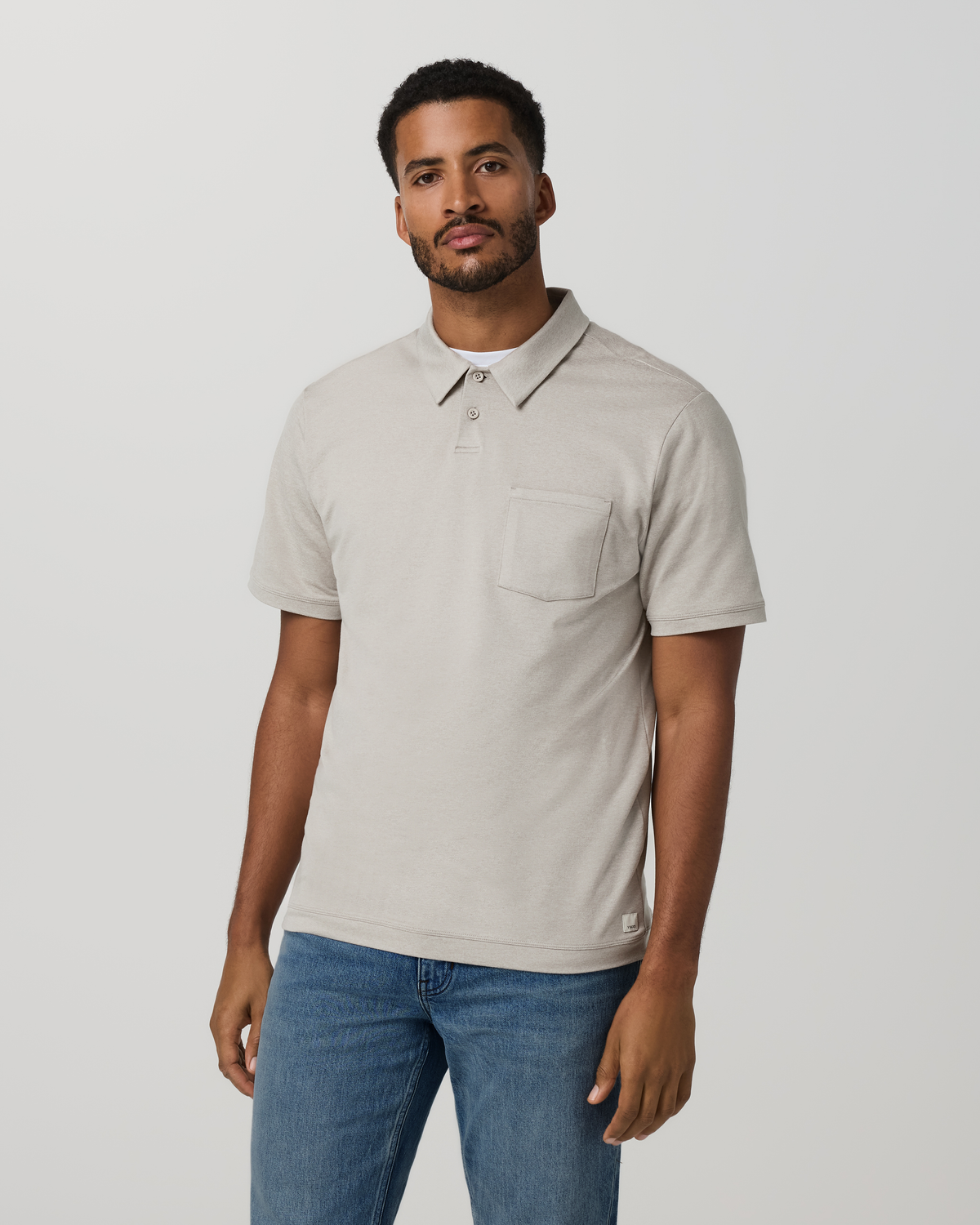 Short Sleeve Ponto Performance Polo Dark Salt Heather | Vuori For sale