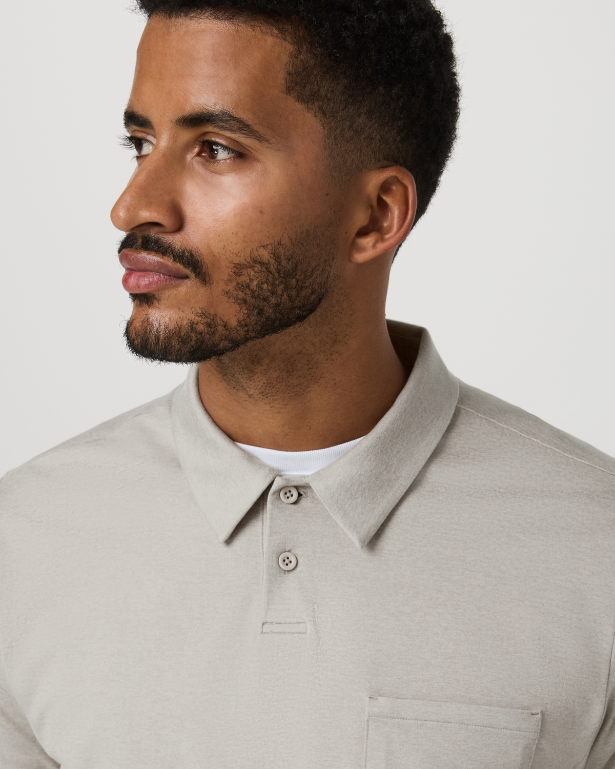 Short Sleeve Ponto Performance Polo Dark Salt Heather | Vuori For sale