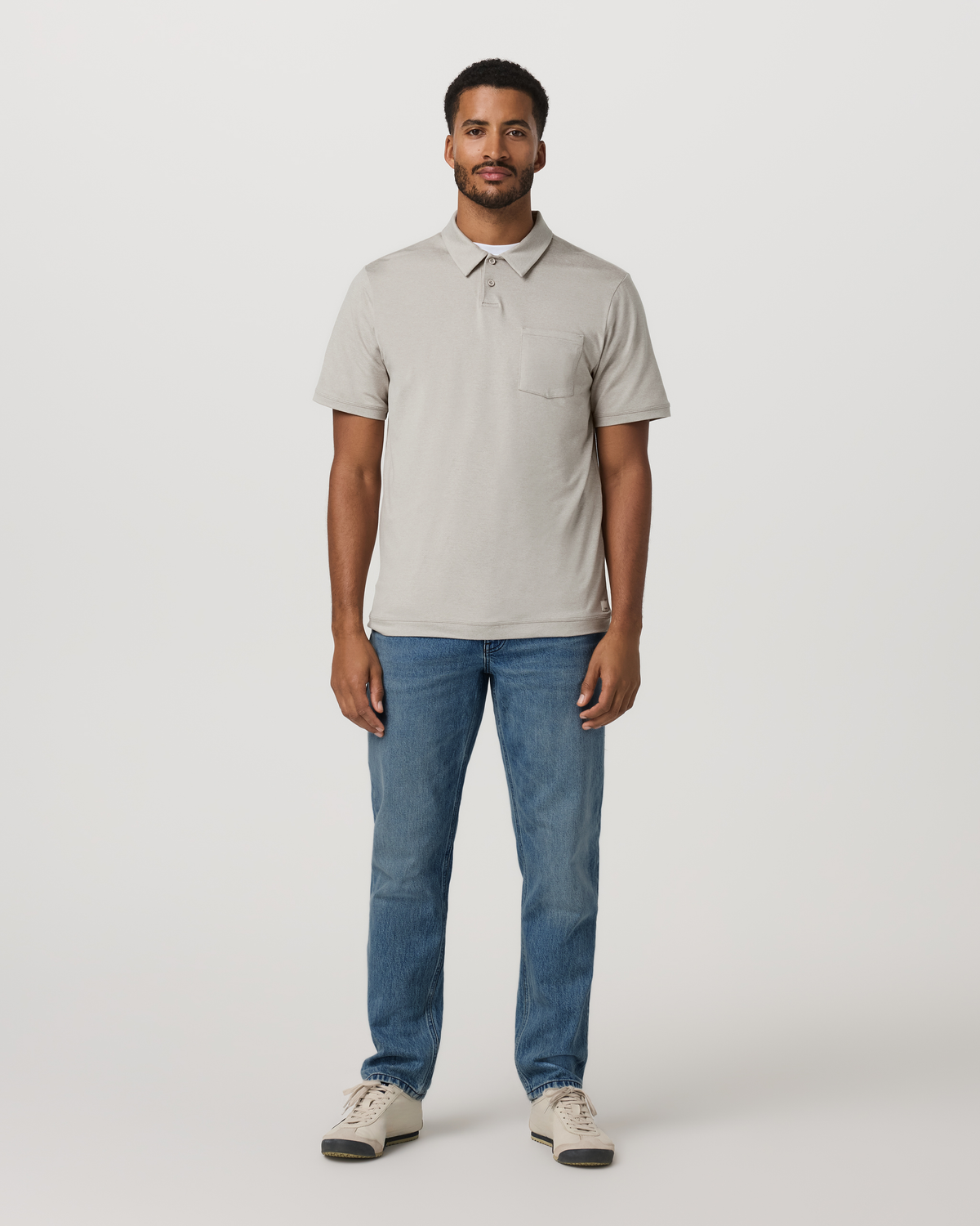 Short Sleeve Ponto Performance Polo Dark Salt Heather | Vuori For sale