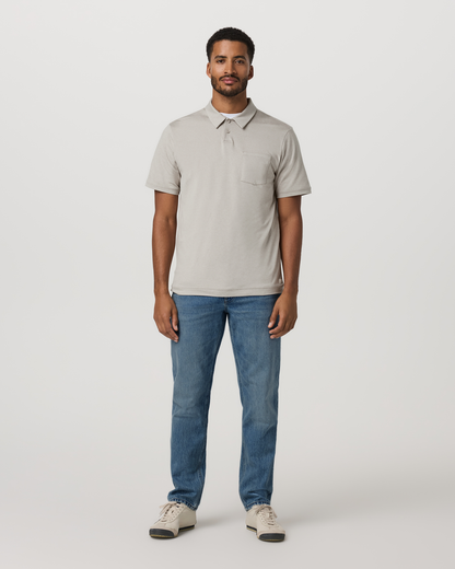 Short Sleeve Ponto Performance Polo Dark Salt Heather | Vuori For sale