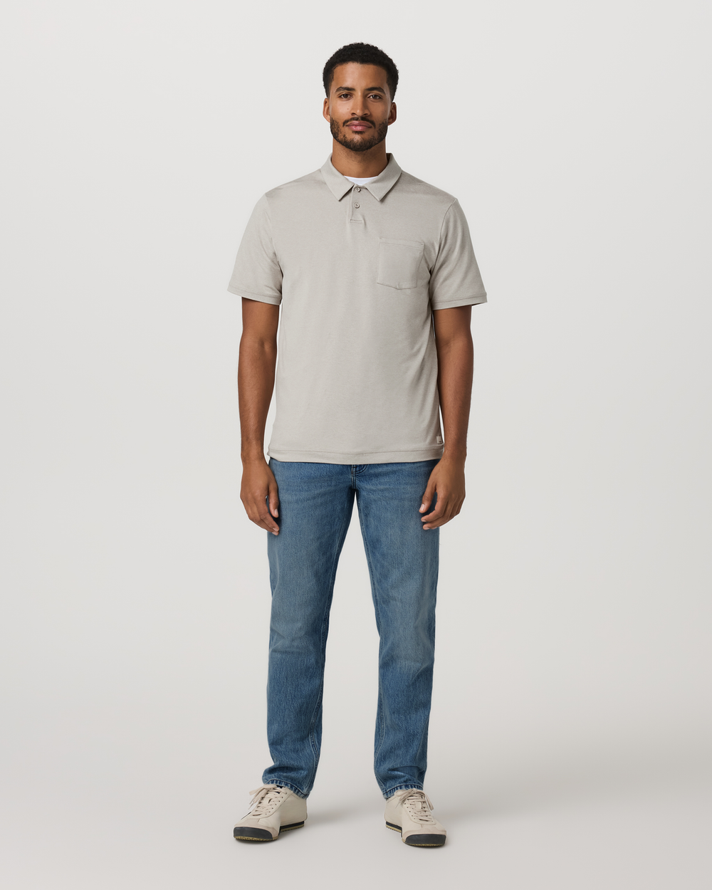 Short Sleeve Ponto Performance Polo Dark Salt Heather | Vuori For sale
