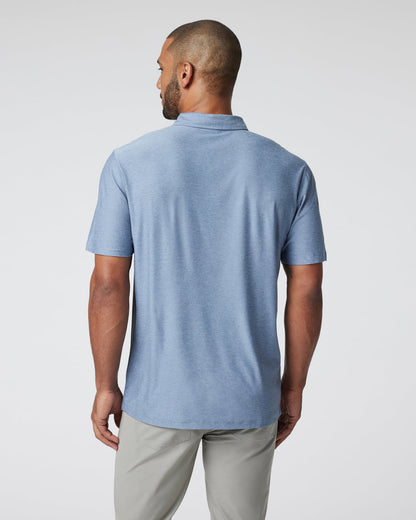 Strato Tech Polo Men's Chambray Heather Polo | Vuori Online