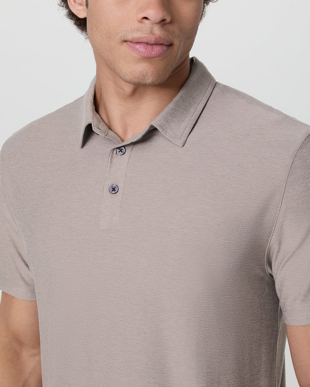Strato Tech Polo Men's Mocha Heather Polo | Vuori Outlet