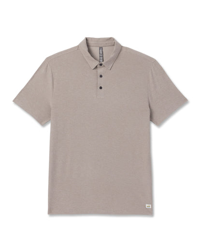 Strato Tech Polo Men's Mocha Heather Polo | Vuori Outlet