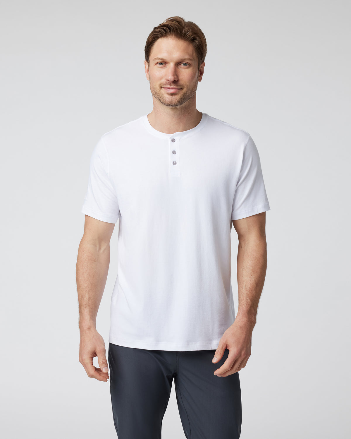 Short Sleeve Ever Henley Men's White Henley T Shirt | Vuori Clothing