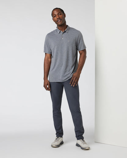 Knit Twill Polo Men's Heather Grey Golf Polo | Vuori