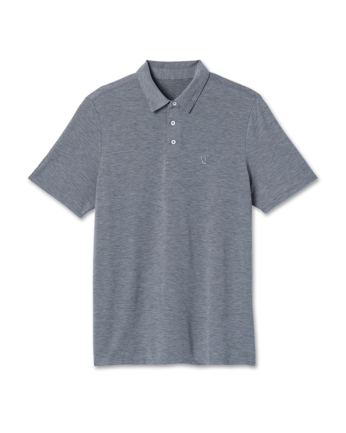 Knit Twill Polo Men's Heather Grey Golf Polo | Vuori