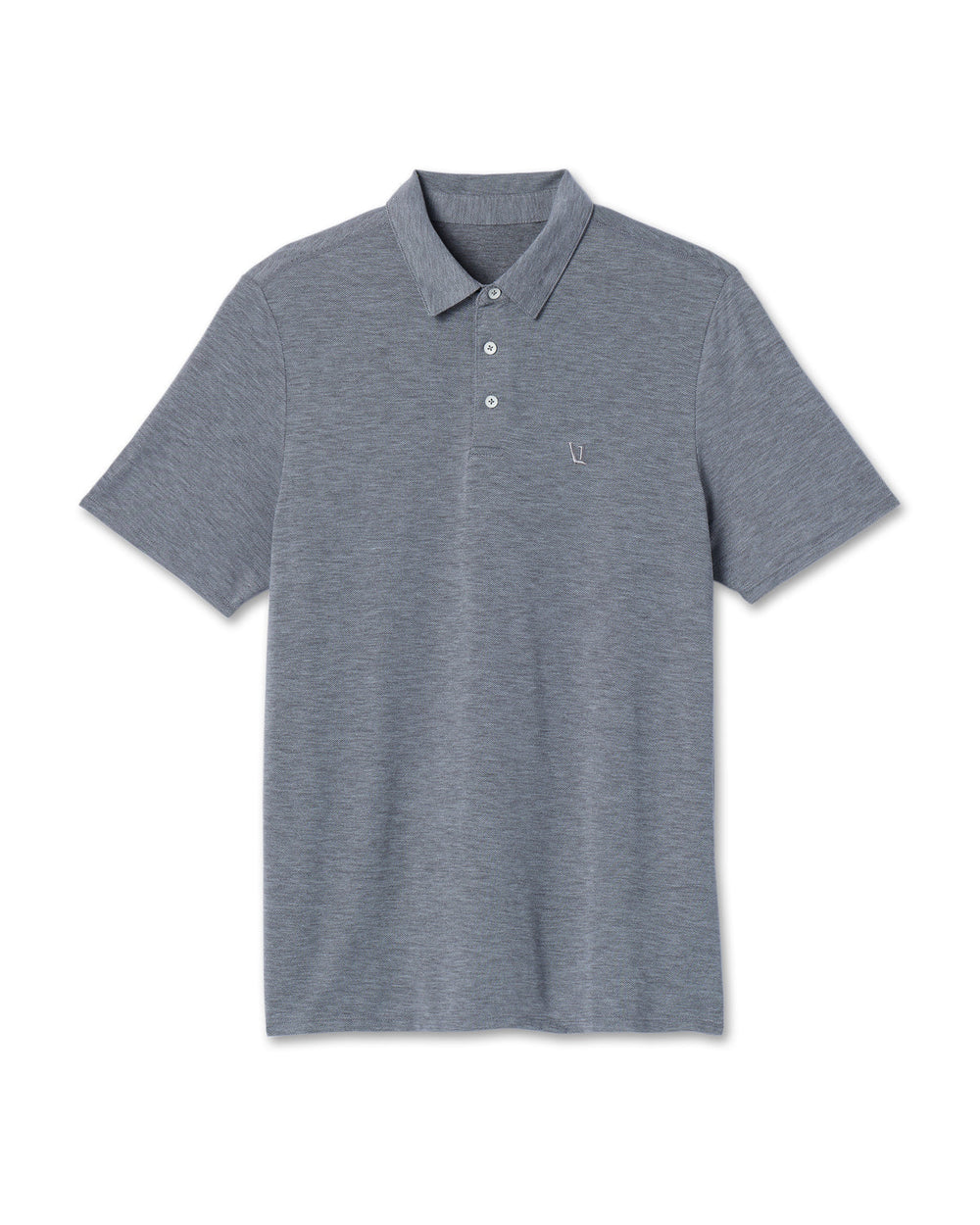 Knit Twill Polo Men's Heather Grey Golf Polo | Vuori
